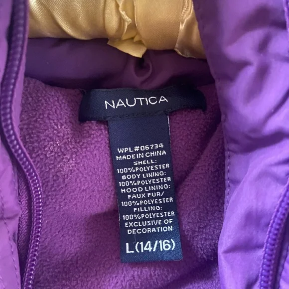 Purple Puffer Vest with Toggle Closures - Picture 3 of 3